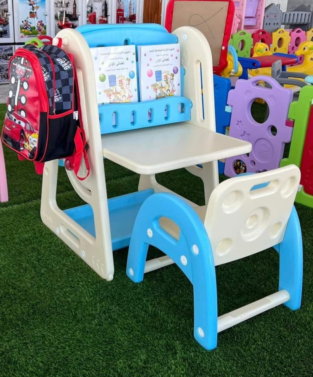 Bureau enfant avec tableau magique 3 en1 #